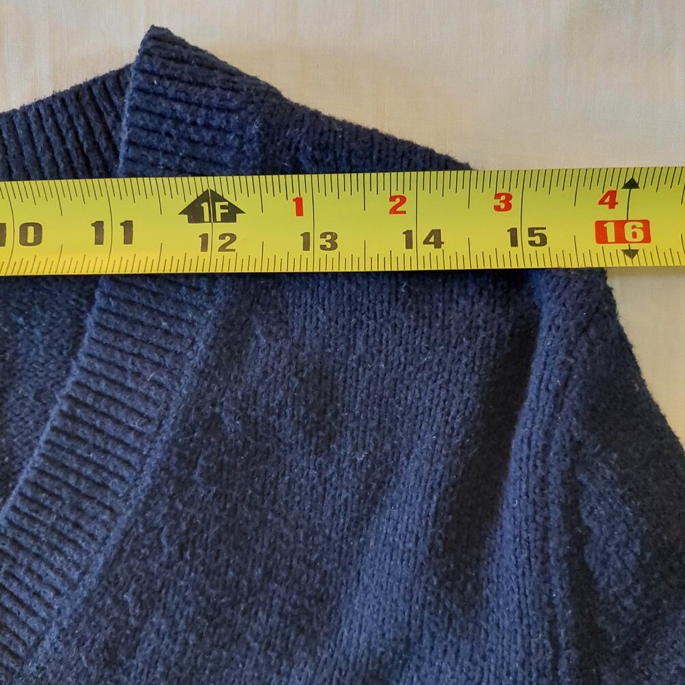 Banana Republic Navy Cotton Blend Oversized Sweater, XS - Picture 3 of 7